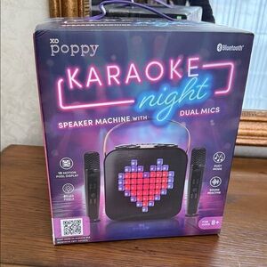 XO Poppy Karaoke Night Speaker Machine with Dual Mics - Bluetooth-